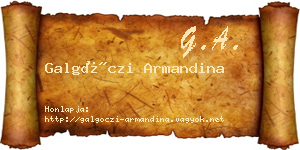 Galgóczi Armandina névjegykártya